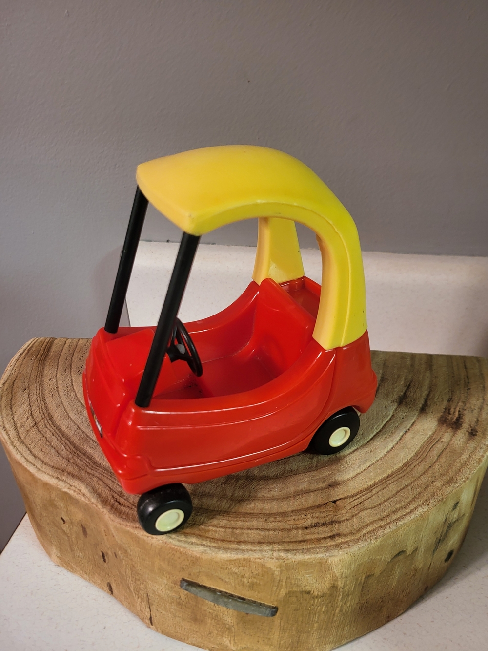 Kids Red and Yellow Cozy Coupe Ride-On Toy